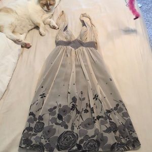 Banana Republic chiffon sweetheart halter dress